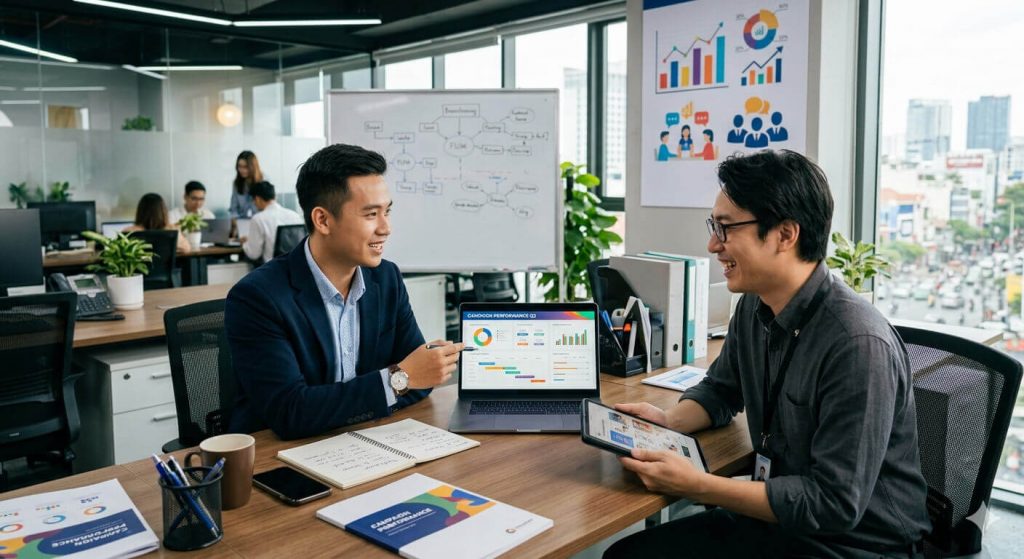Marketing Executive góp phần thúc đẩy nhận diện thương hiệu và tăng trưởng doanh thu.